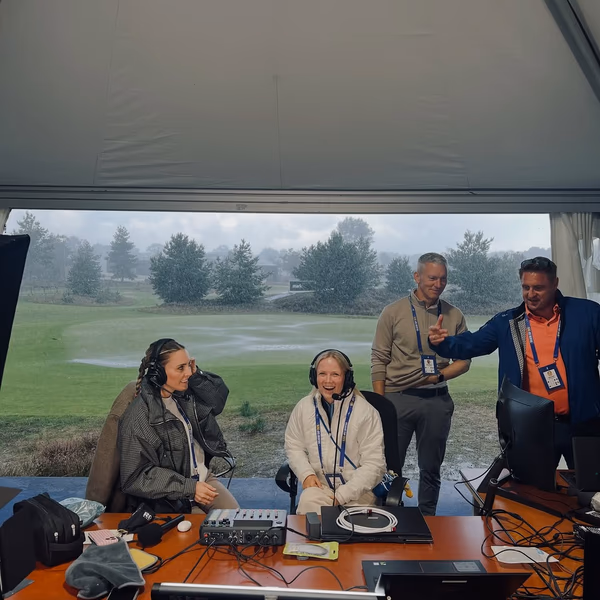 Prep Day 1 @thesolheimcup is in the books: @flobauer_official hat ein Traum-Setup für unsere TV Übertragung mit @skysportsgolf aufgebaut, er