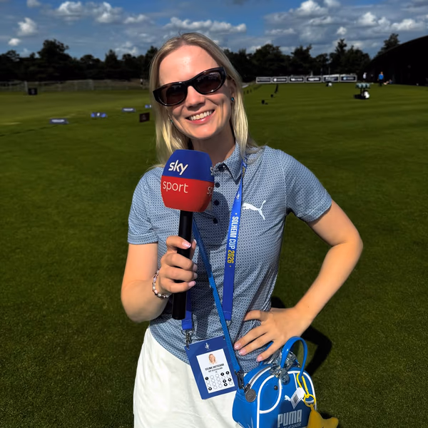 Prep done and ready for a different kind of work this week at the Solheim Cup 2026 at Bernardus 🎤🇪🇺🇺🇸